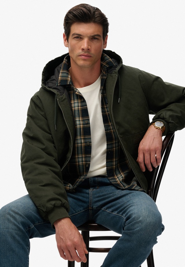 Superdry Parka »CANVAS SURPLUS HOODED JKT« mit Kapuze