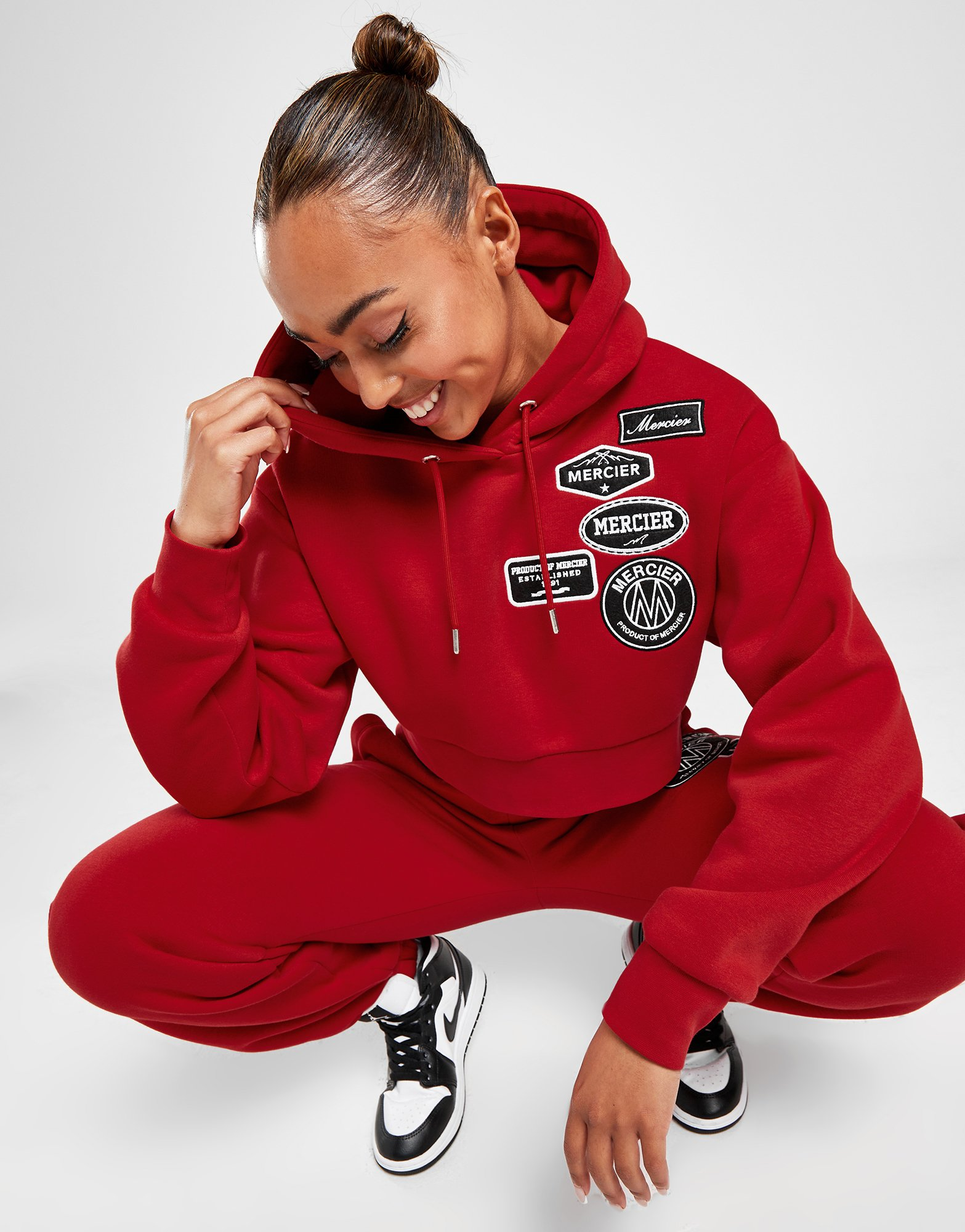 MERCIER Sweat à Capuche Court Femme