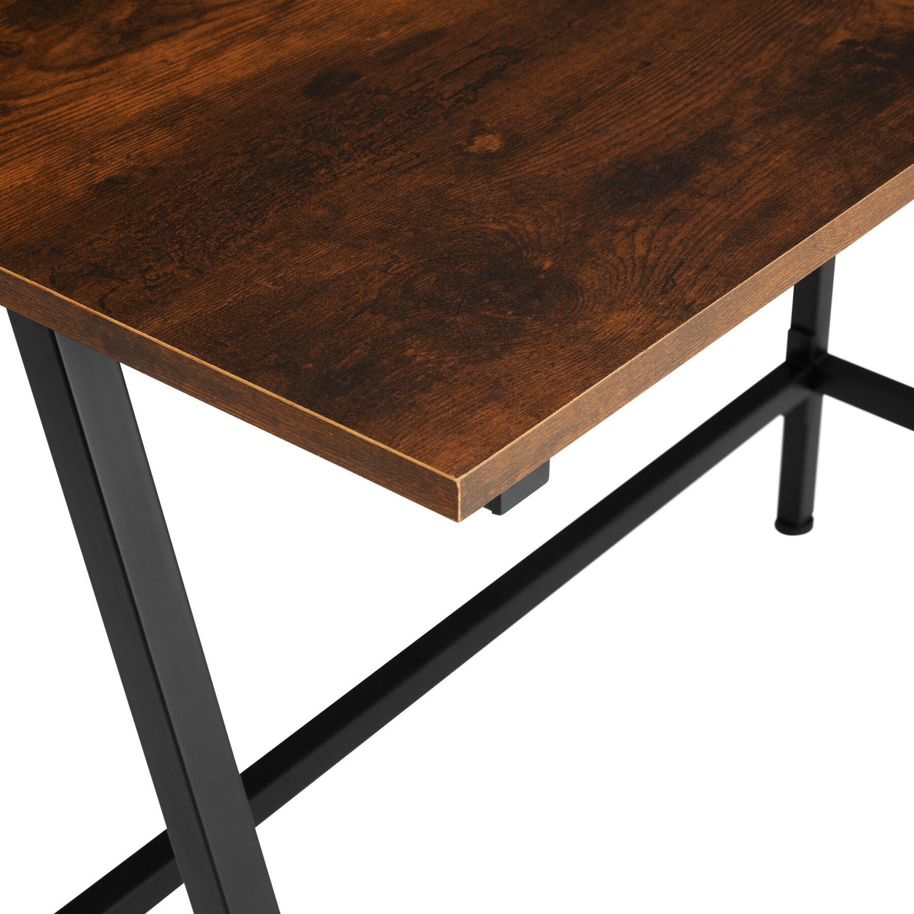 tectake® Schreibtisch, Industrial Style, trapezförmiges Gestell, 100 x 50 x 77 cm