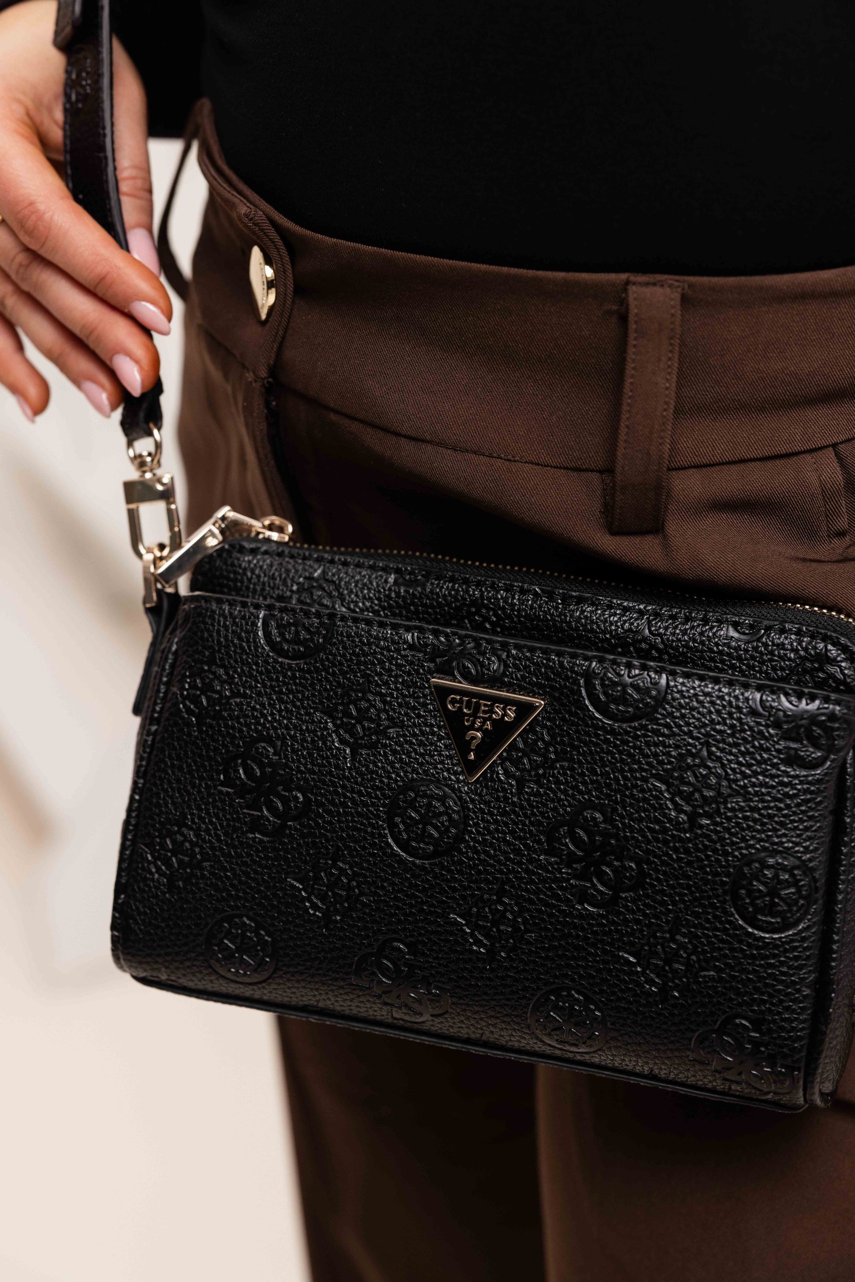 Guess Cresidia Mini Crossbody Tas Dames Zwart