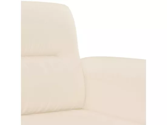 Ensemble de canapés 2 pcs avec coussins Beige Tissu microfibre