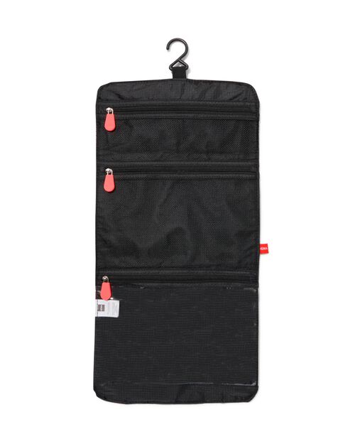 trousse de toilette pliante avec crochet de suspension noir