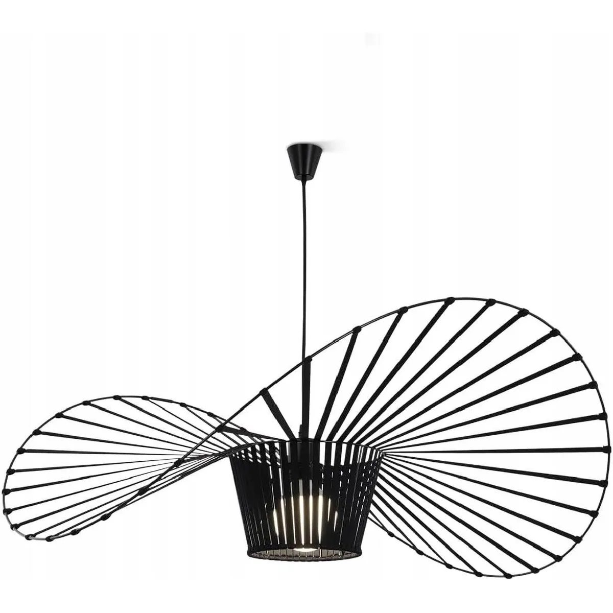 ZMH Luminaire LED Suspendu Moderne Noir E27 80cm pour Salle à Manger