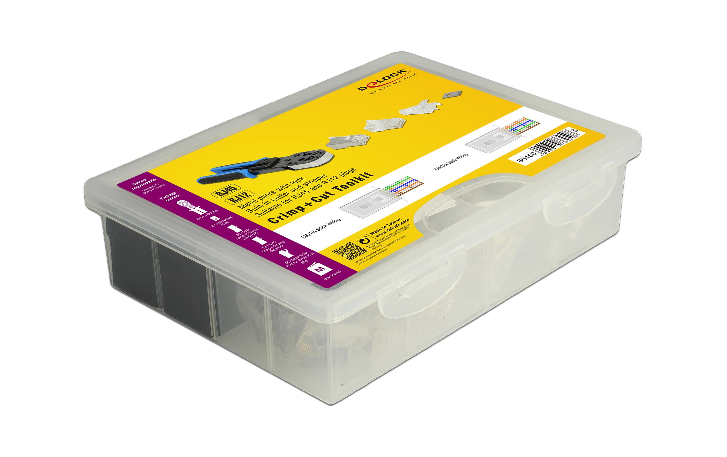 Werkzeugset RJ45 Crimp&Cut Werkzeugset<br>Delock RJ45 Crimp+Cut Werkzeugset
