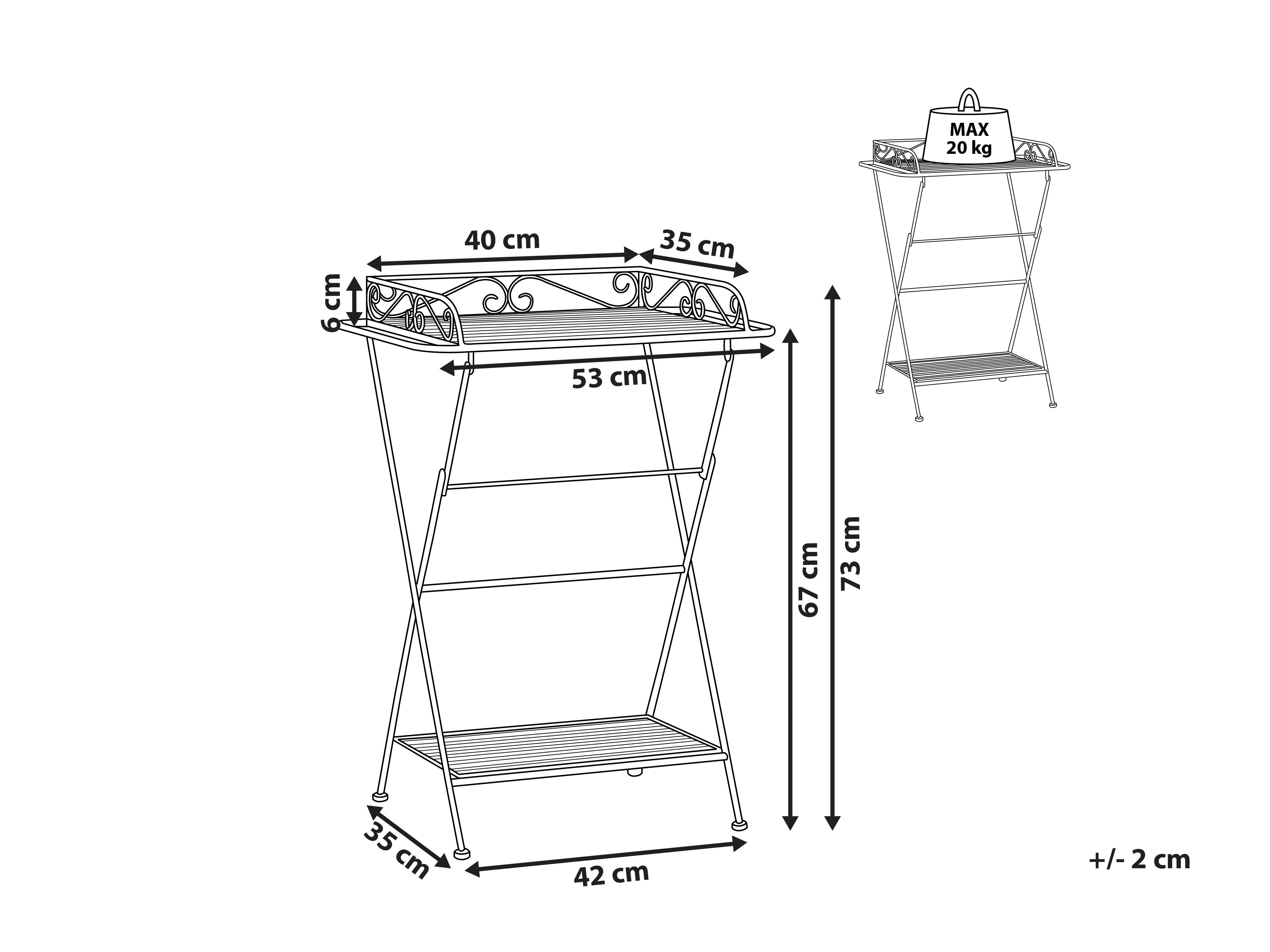 Bijzettafel ANCUD Metaal Wit