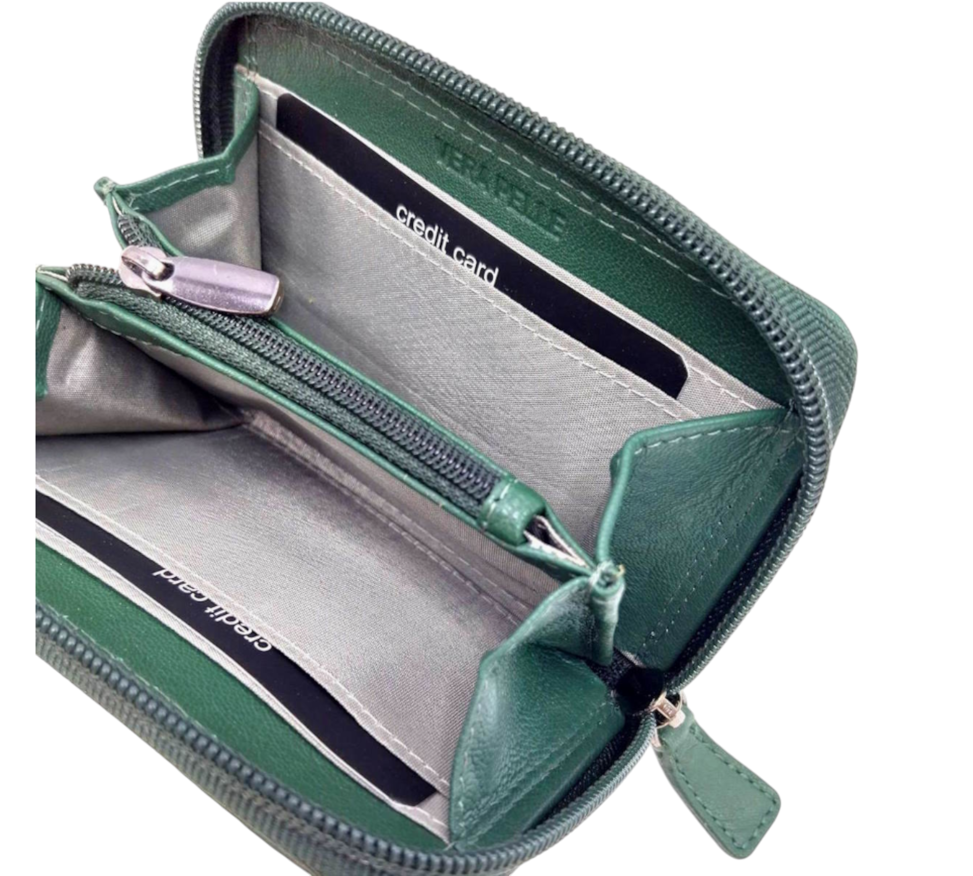 Compacte leren dames portemonnee – EC COVERI