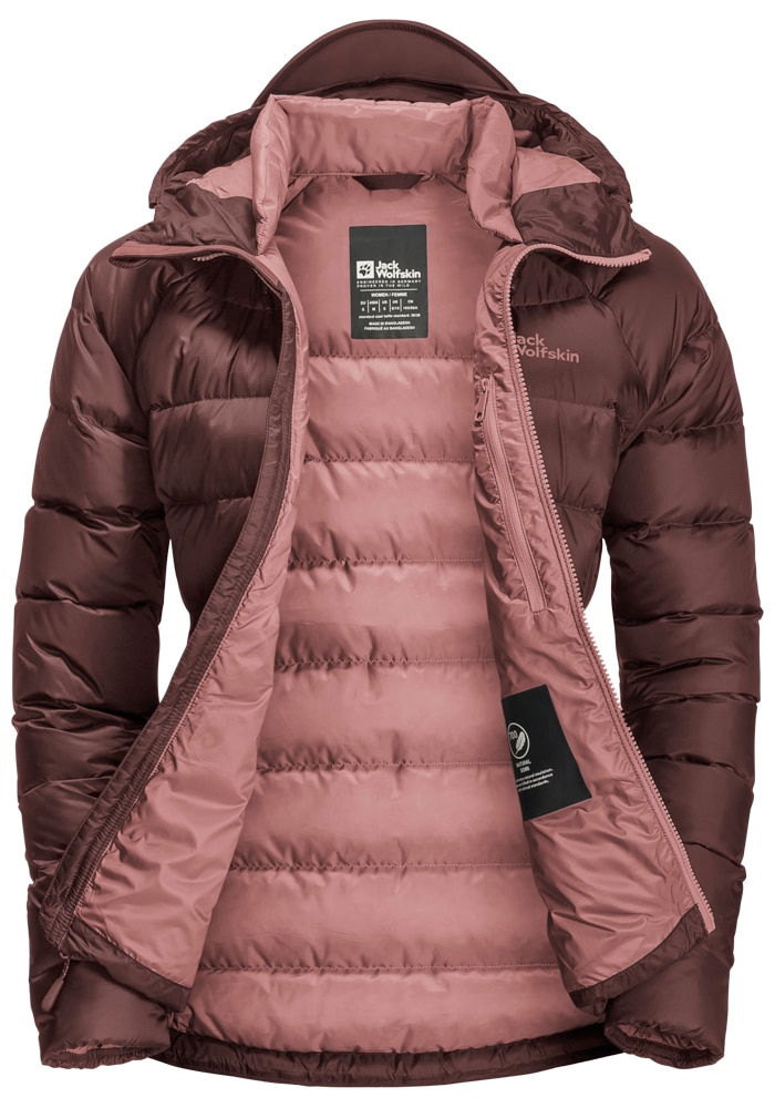 Jack Wolfskin Daunenjacke »NEBELHORN DOWN HOODY W« mit Kapuze