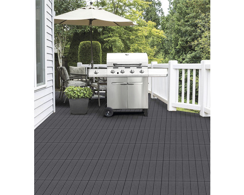 Easytile gerecyclede kliktegel 30 x 30 x 1,5 cm 1 verpakking van 6 stuks grafiet