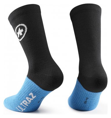 Chaussettes Assos Ultraz Winter EVO Noir / Bleu