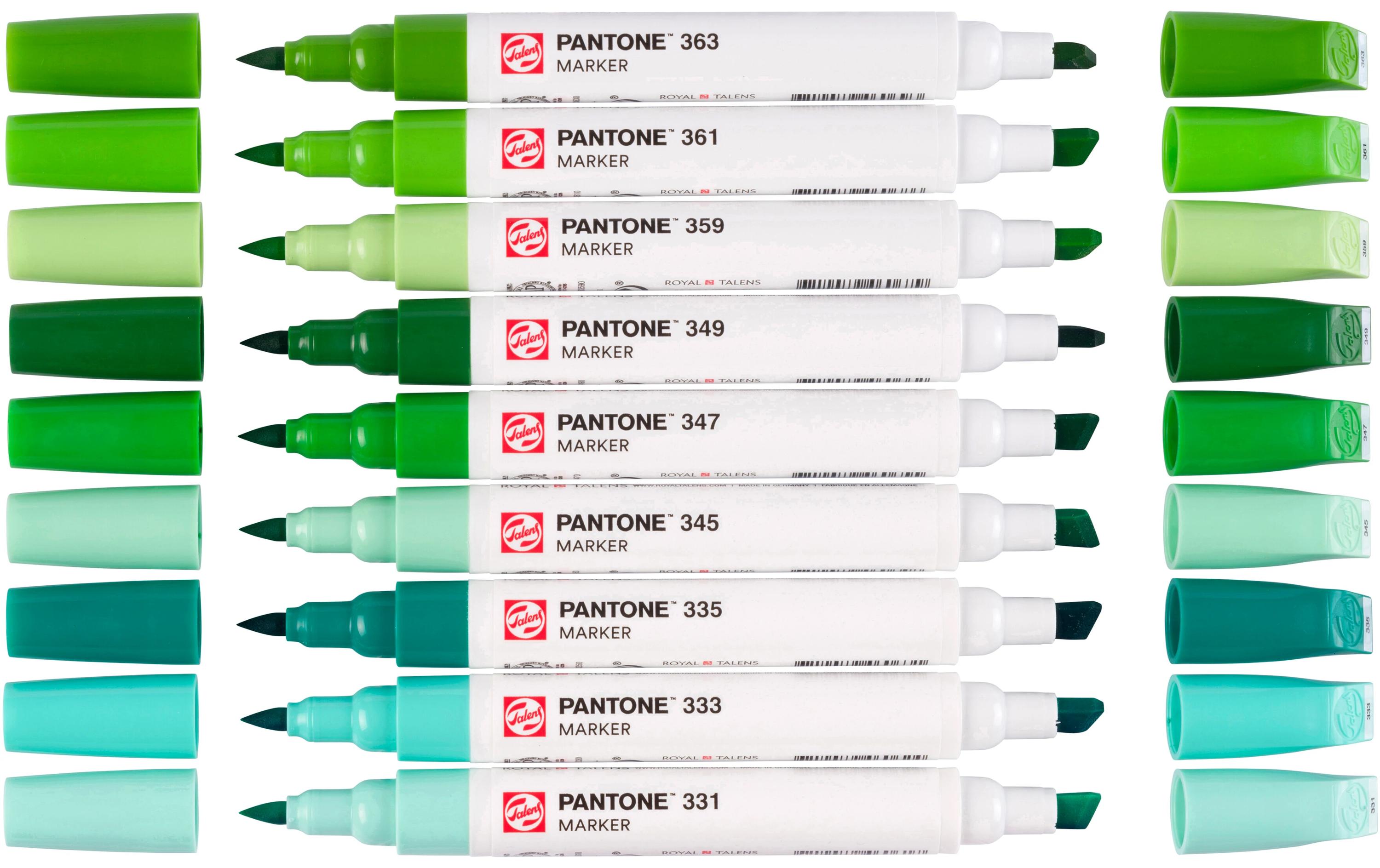 Pantone Marker 9x Set GreenWasserbasierte Marker