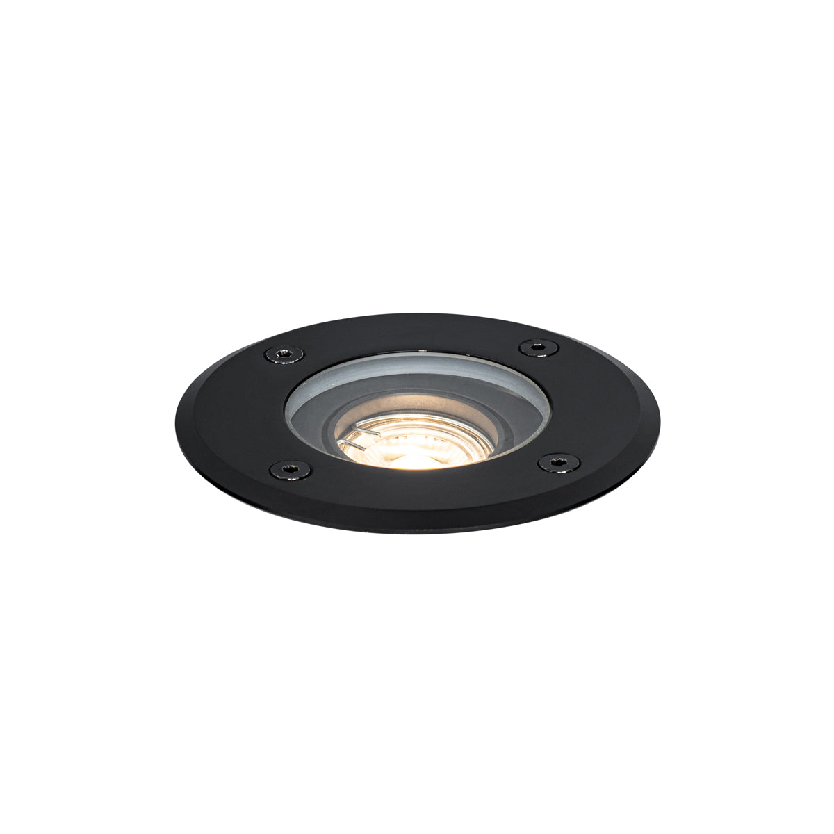 QAZQA Set van 6 moderne buiten grondspots zwart 35 mm verstelbaar