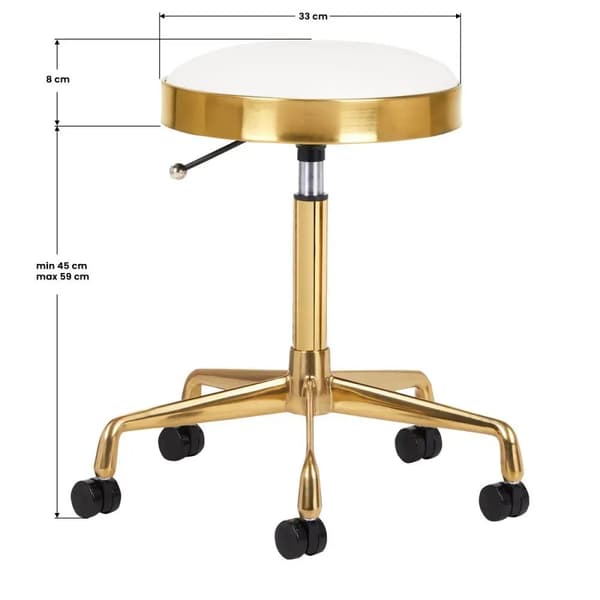 Activeshop Kosmetikstol H7 Gold/White