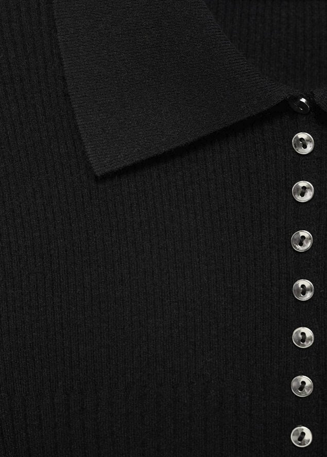 MANGO Decorative button sweater Black