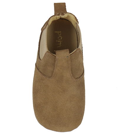 Pom Pom Leder-Krabbelschuhe - Chelsea - Dust