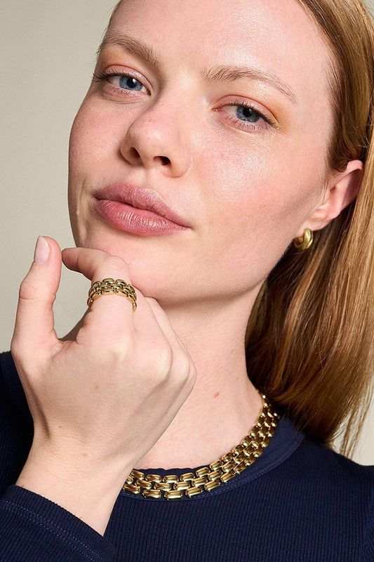 Fossil - Arden - Dames Ring - Goudkleurig - RVS
