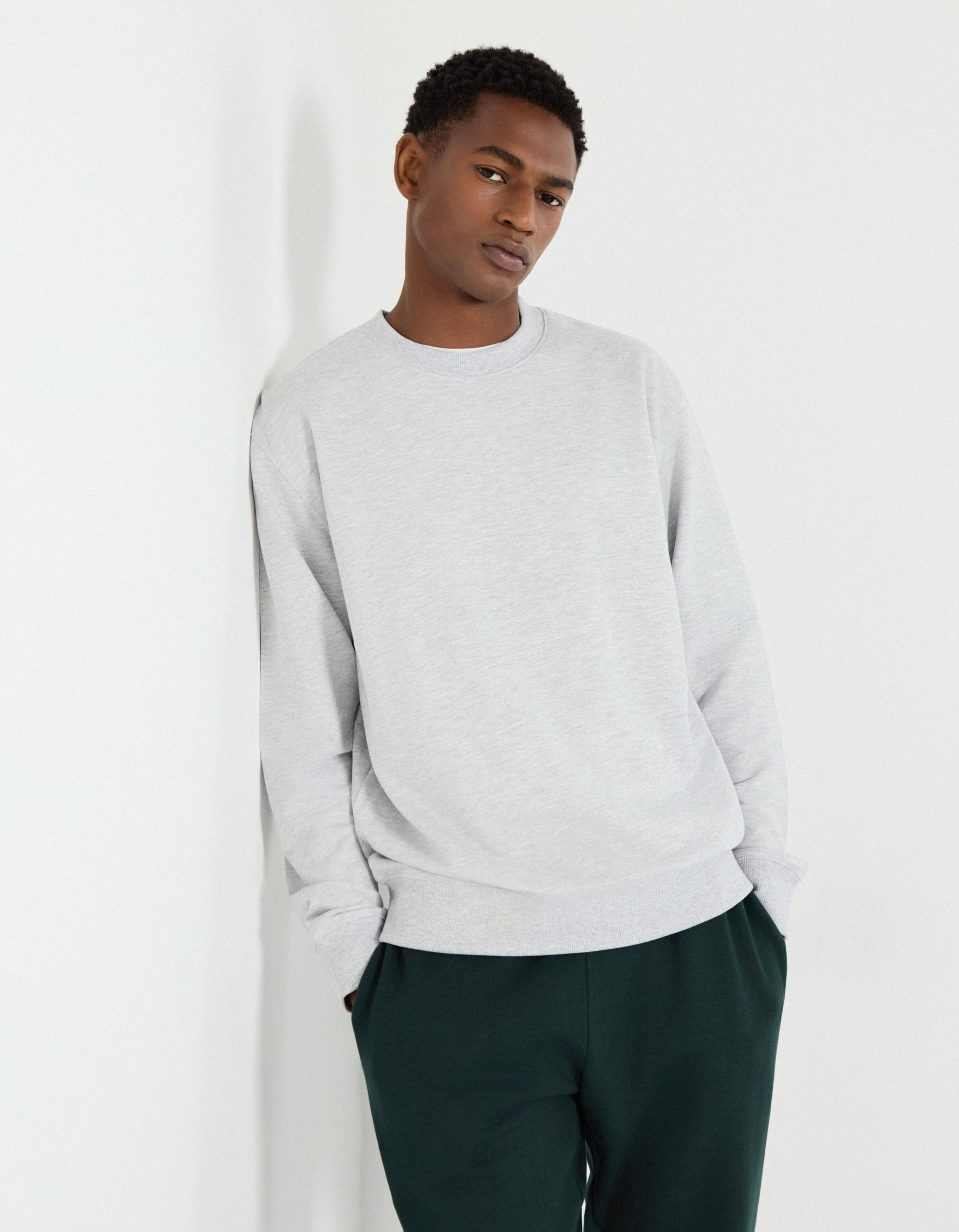 Sweatshirt de Felpa, Homem, Cinzento Claro