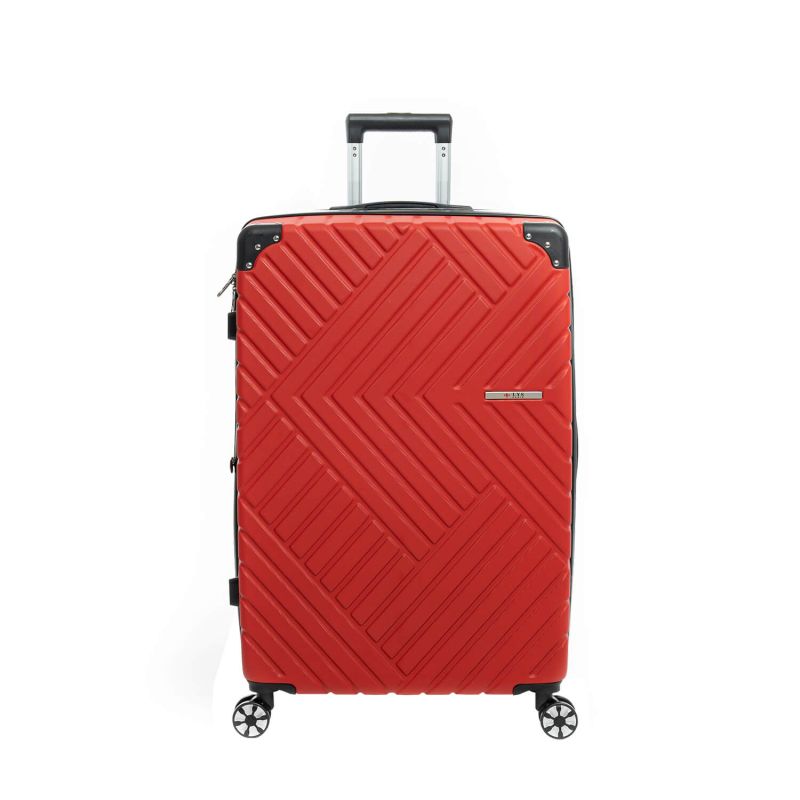 Lot de 3 valises rigides 2123 56, 67 et 77 cm Rouge