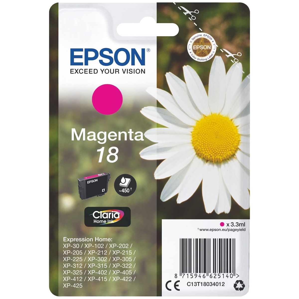 Epson blekkpatron Claria Home 18 Magenta