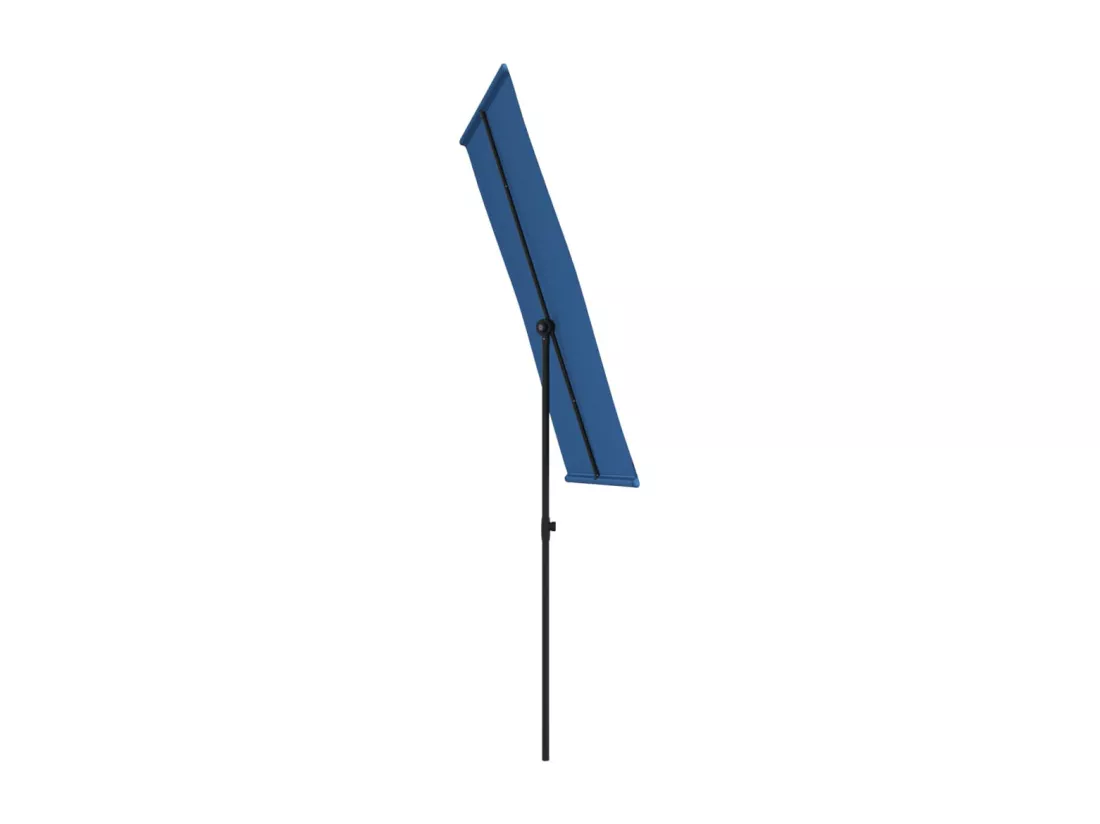 Parasol d'extérieur avec mât en aluminium 180x110 cm Bleu azuré