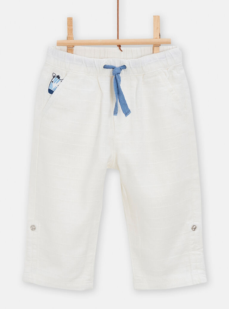Pantalon blanc pour bébé garçon