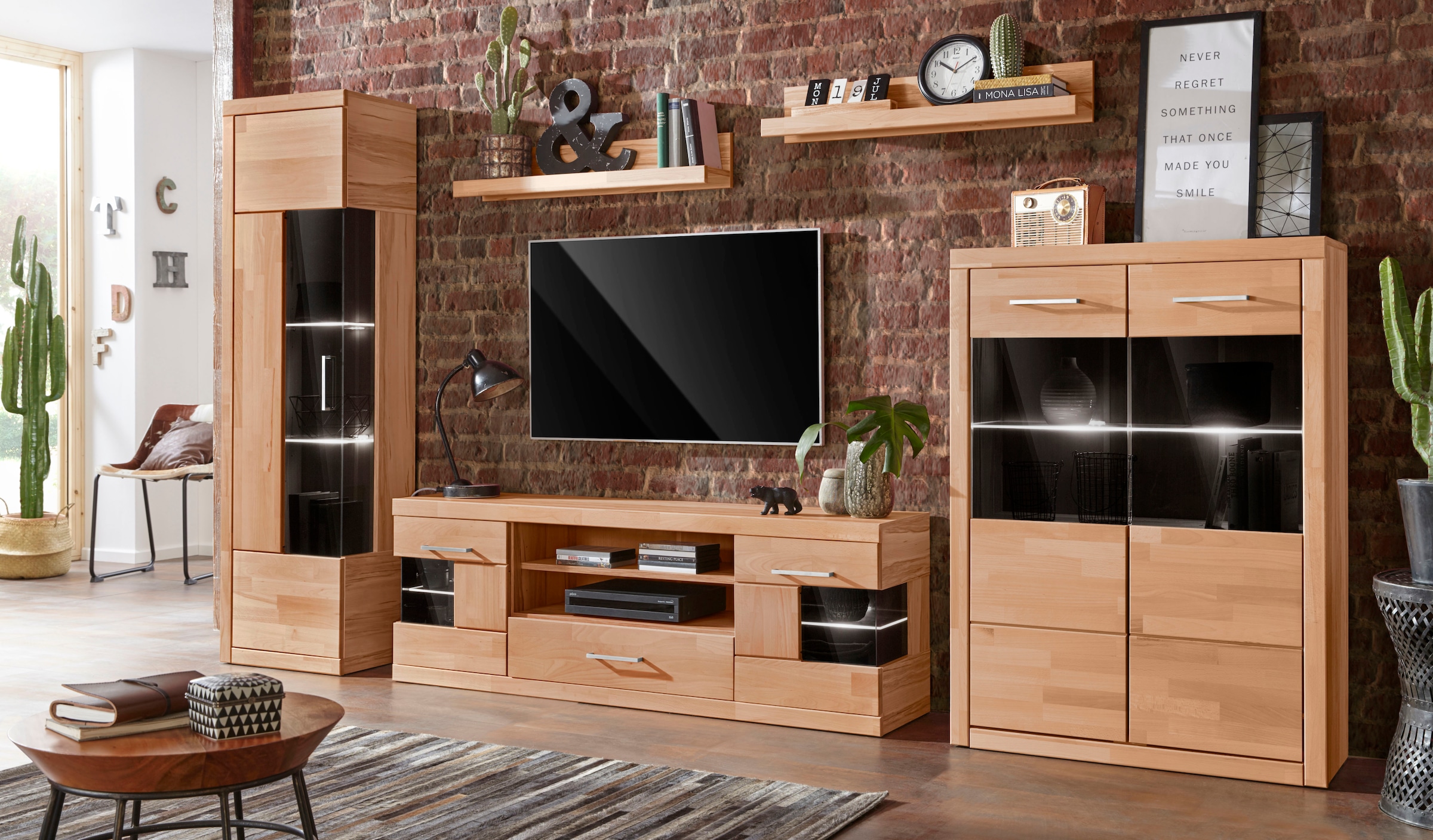Home affaire Wohnwand »Ribe Wohnwand Set-5 St.« 5 Stk. tlg.
