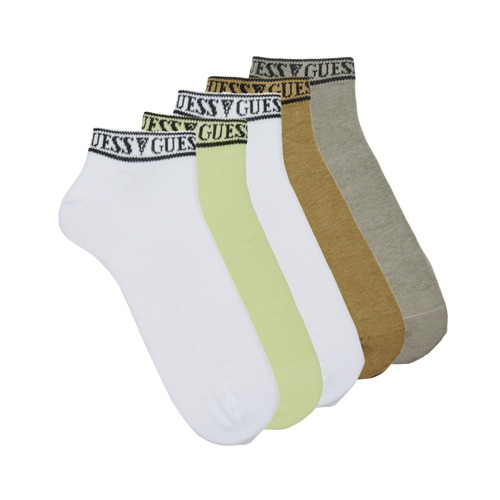 Guess - NJFMB SNEAKERS SOCKS X5 - Noir / Blanc / Kaki / Gris / Gris