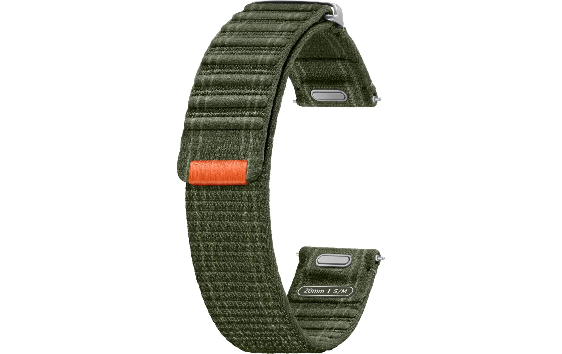 Armband Fabric S/M Galaxy Watch 7 GreenWeiches Stoffarmband für die Samsung Galaxy Watch 7