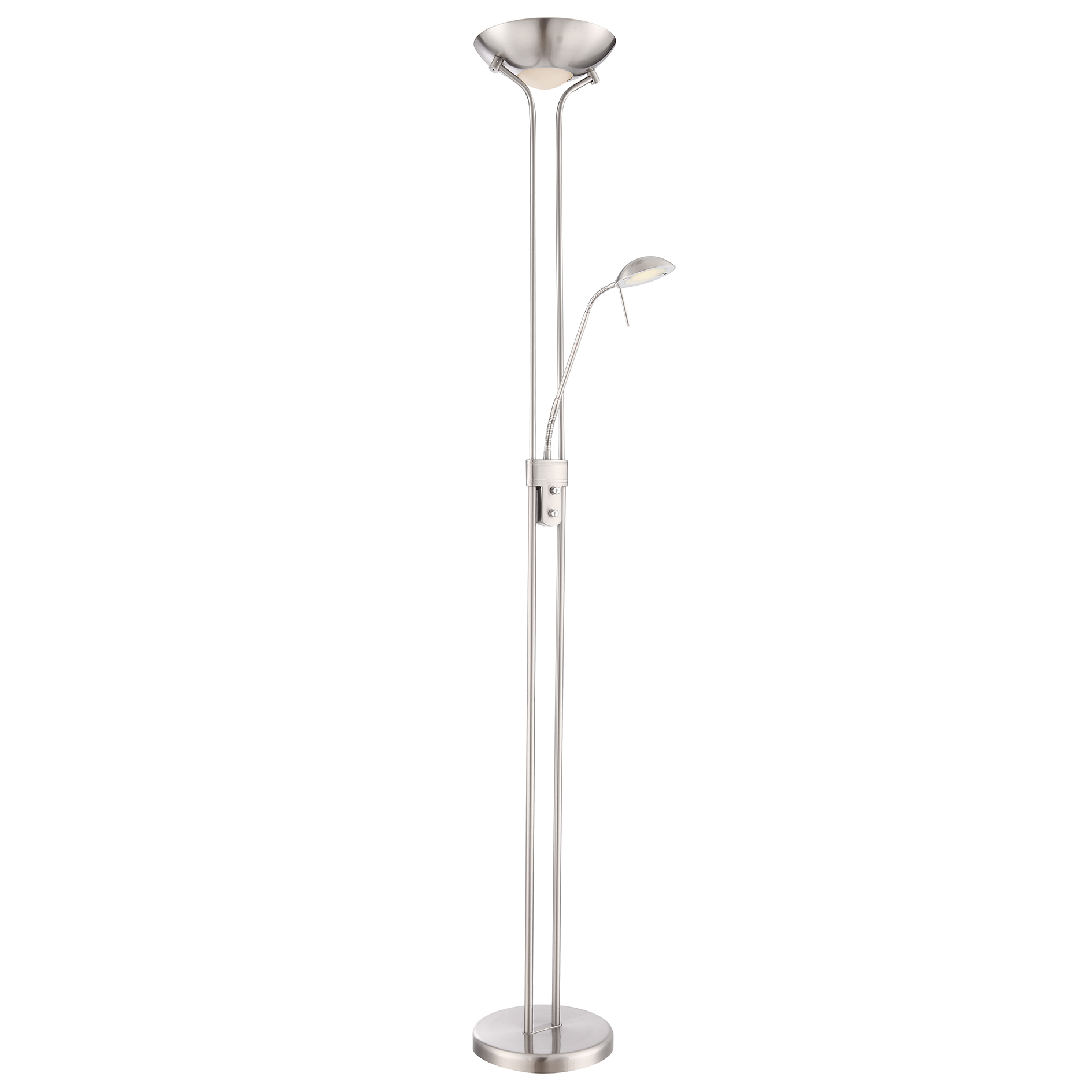 LED-Deckenfluter - Nickel matt - satiniert - 180 cm
