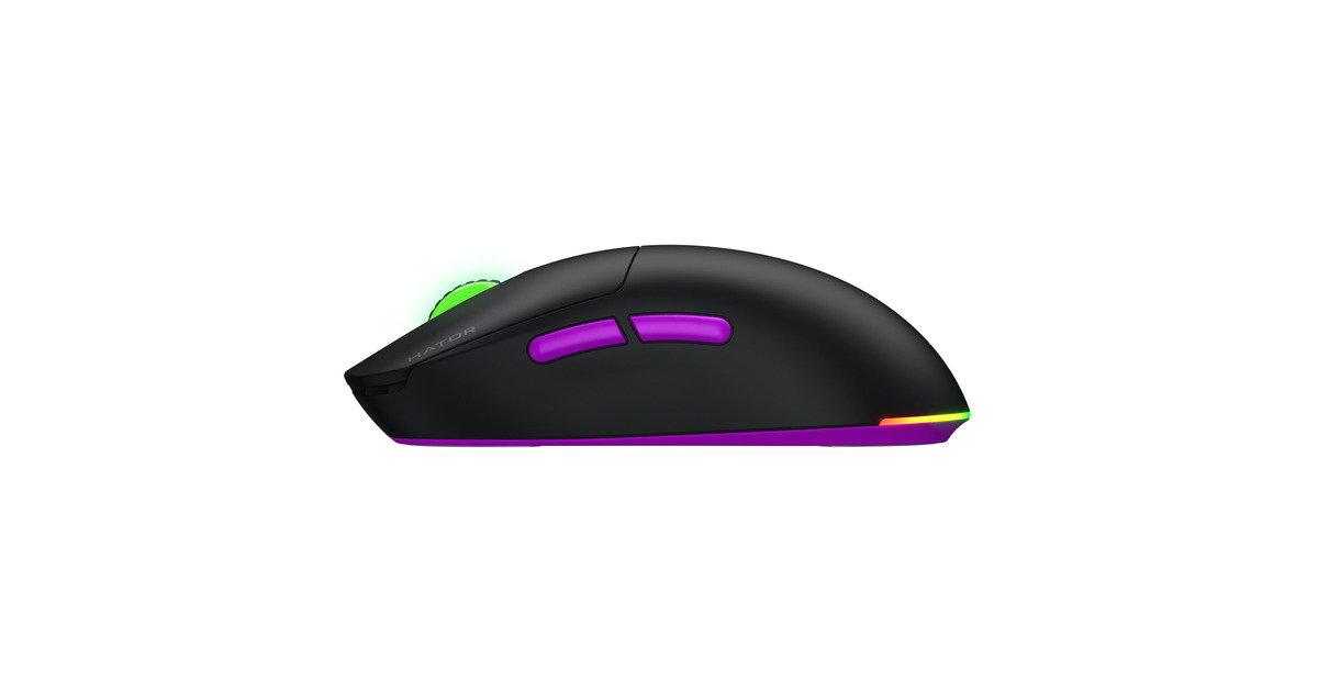 HatorQuasar 3 Ultra 8K Wireless gaming muis  (Zwart, 400 - 30.000 DPI, RGB, 2.4GHz / Bluetooth 5.1 / USB)