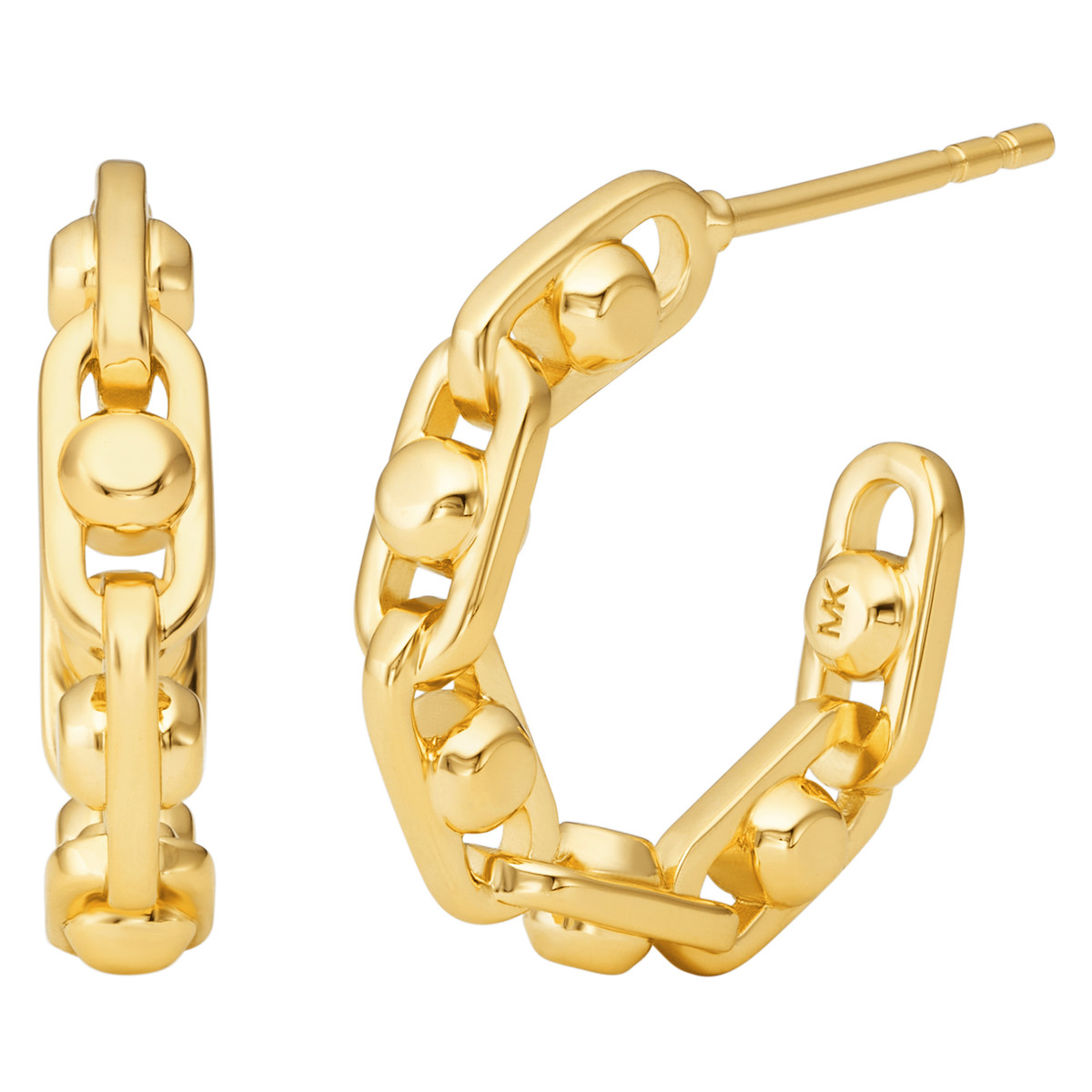 Boucles d'oreilles demi créoles MICHAEL KORS argent 925 doré