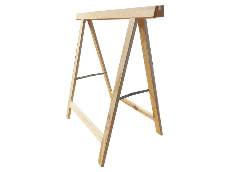 Holz Zollhaus Bockleiter aus Fichte 75 x 75 cm, Naturfarben Arbeitsbock