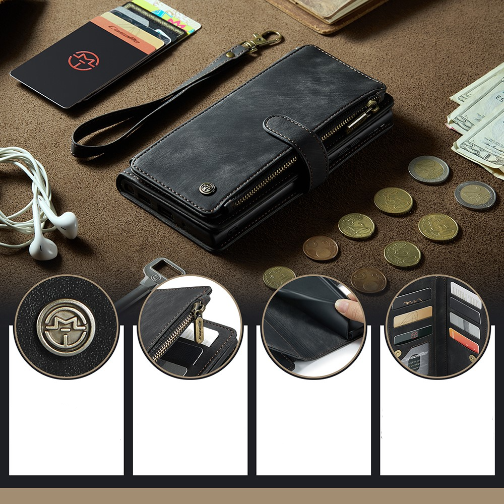 Samsung Galaxy A54 5G 2in1 Leder Tasche Karten Etui - Schwarz