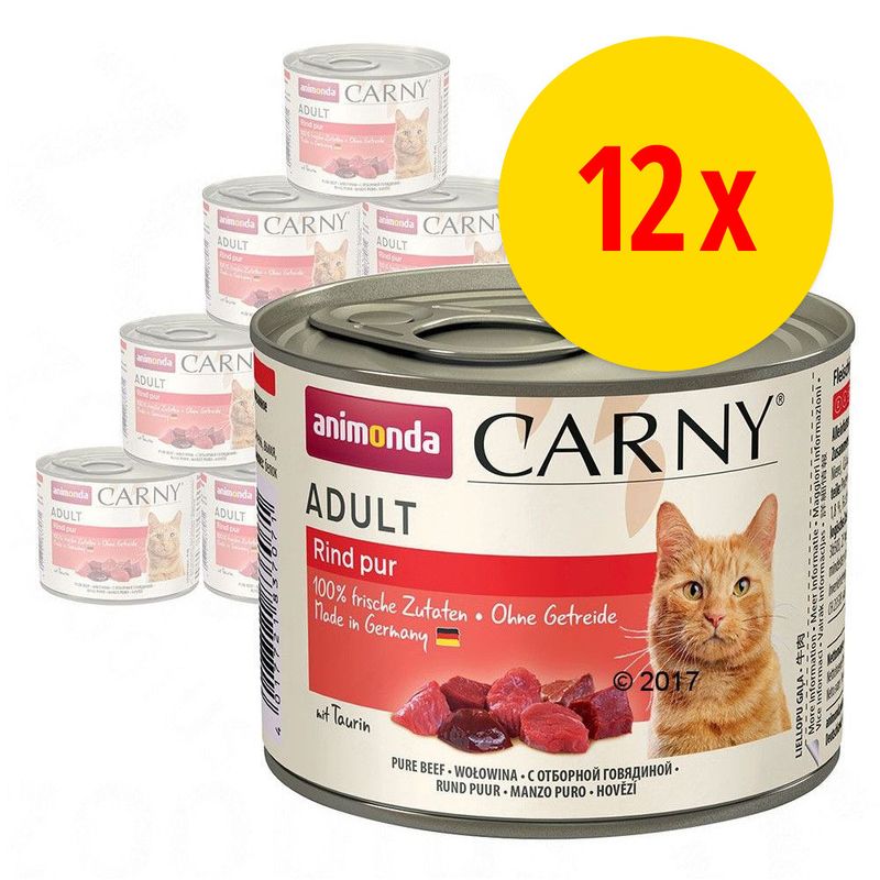 Lot 4 saveurs animonda Carny Adult 12 x 200 g à prix discount sur bitiba.fr