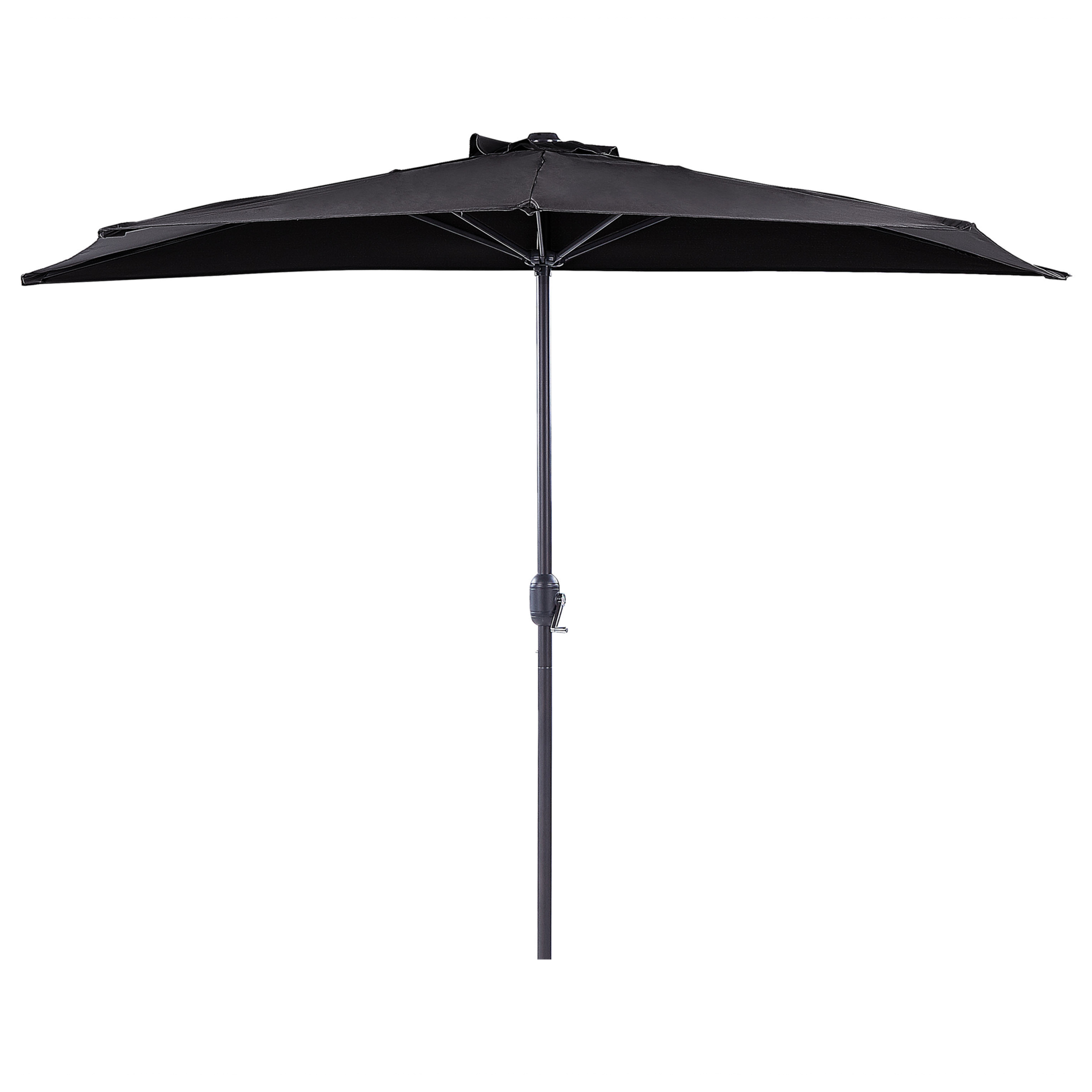 Beliani - GALATI - Halfronde parasol - Zwart - 270 cm - Polyester