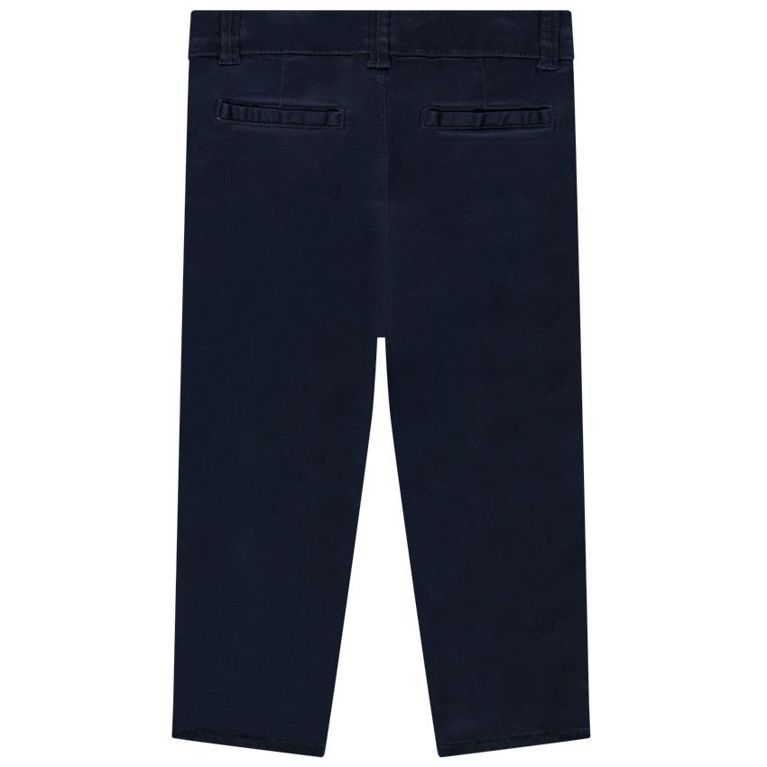 Pantalon chino avec bouton fantaisie pour bébé garçon - Bleu marine