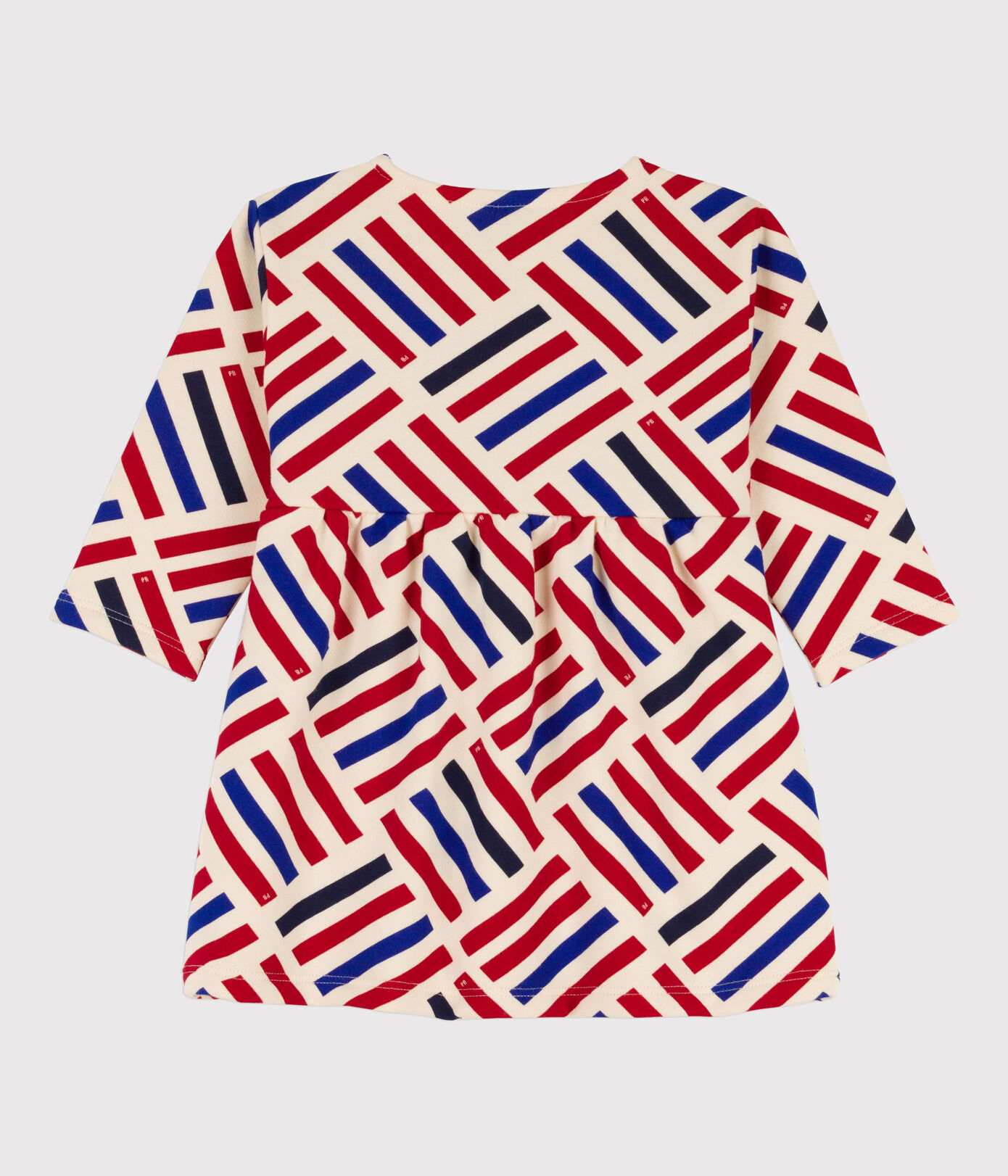 Robe manches longues imprimée graphique bébé en molleton