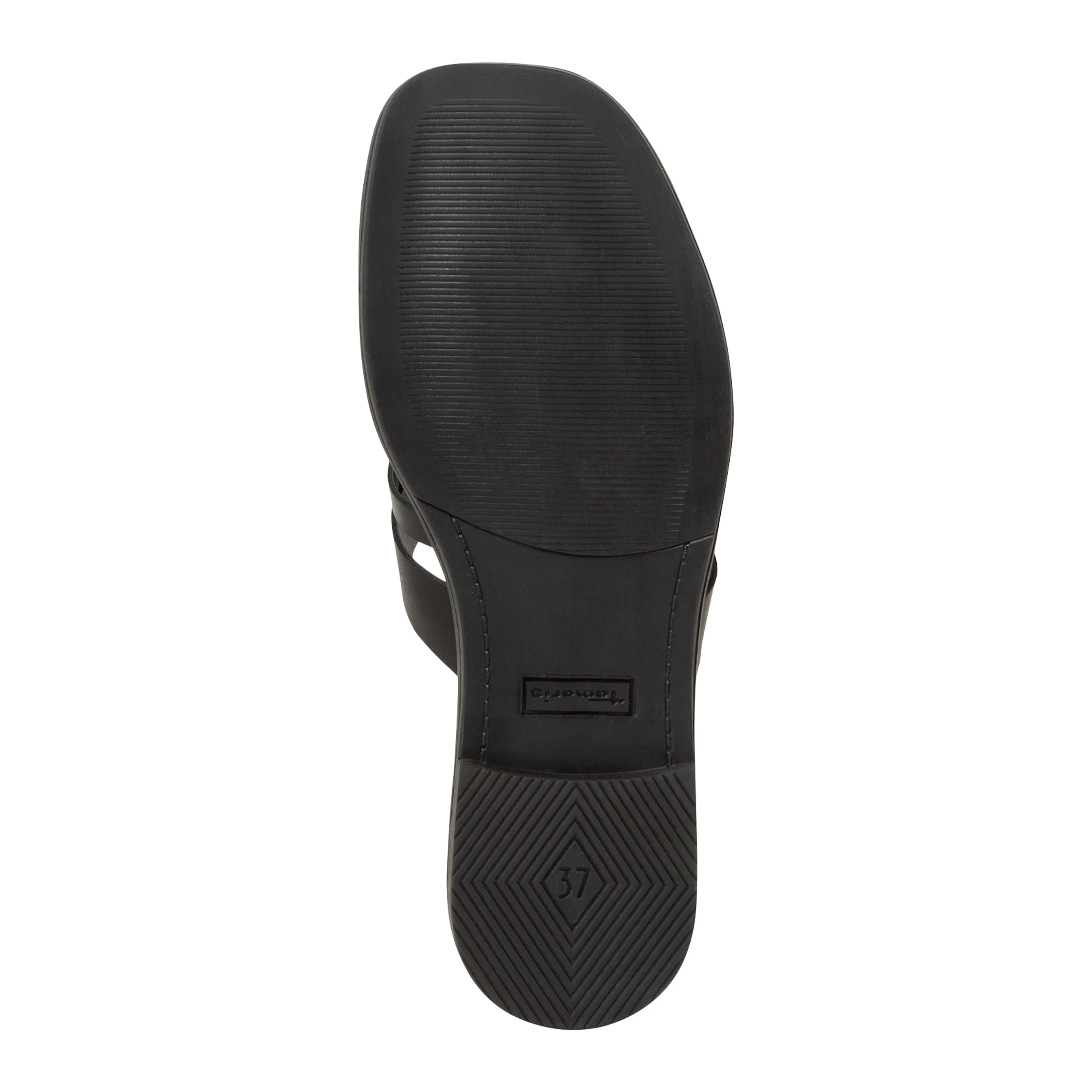 Sandales plates en cuir | Noir