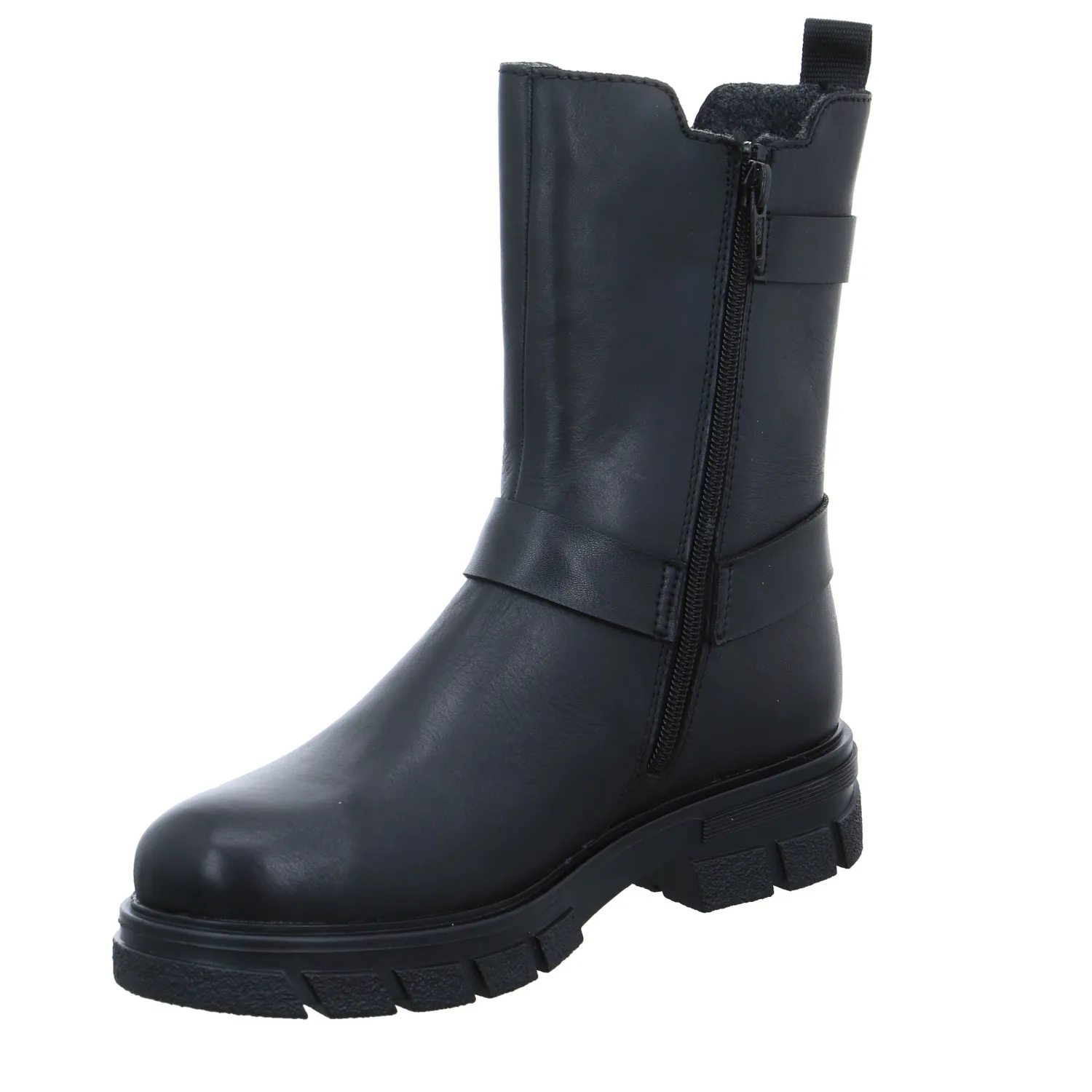 RIEKER Boot Schwarz Lederimitat