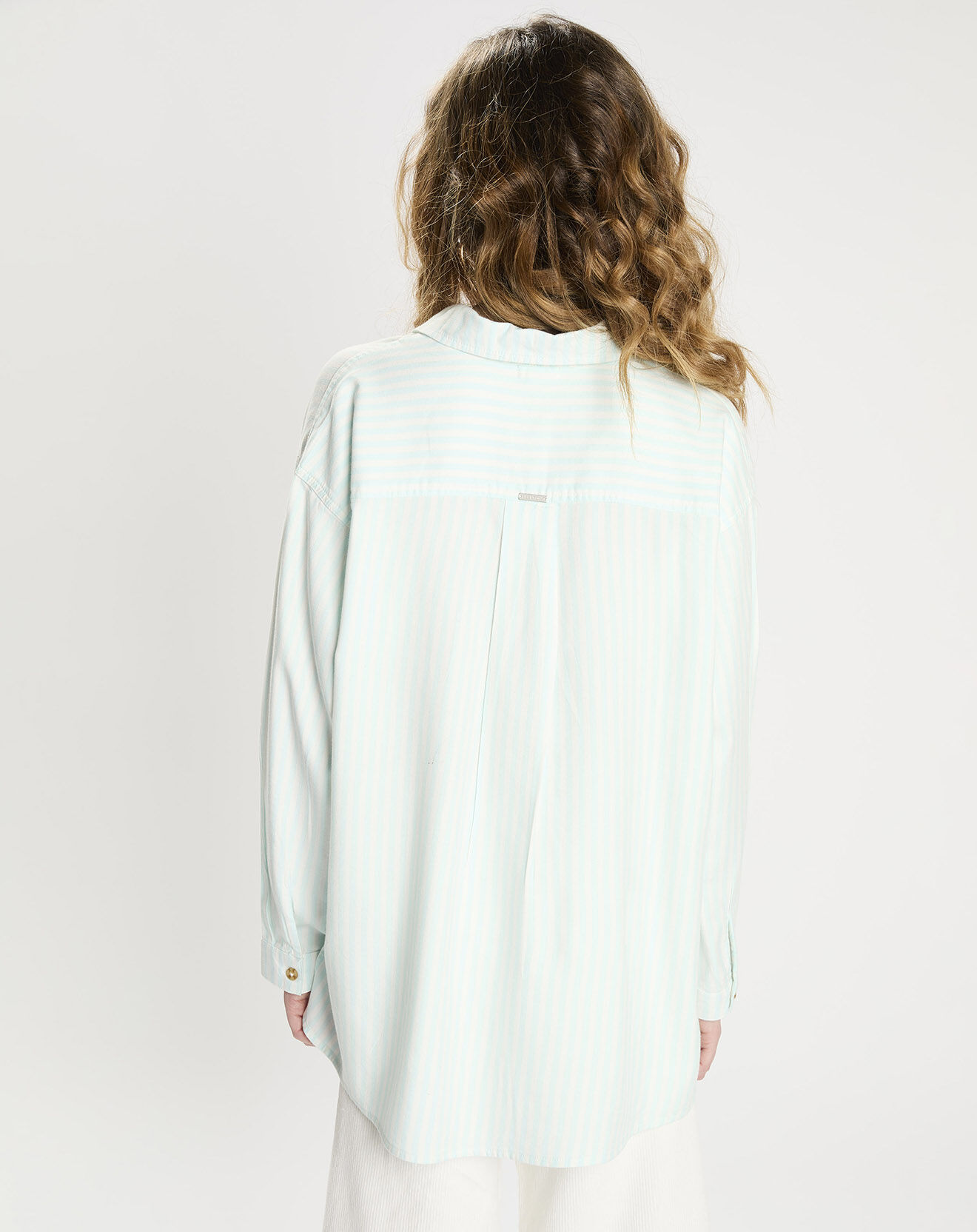Billabong Chemise manches longues à rayures bleu ciel/blanc