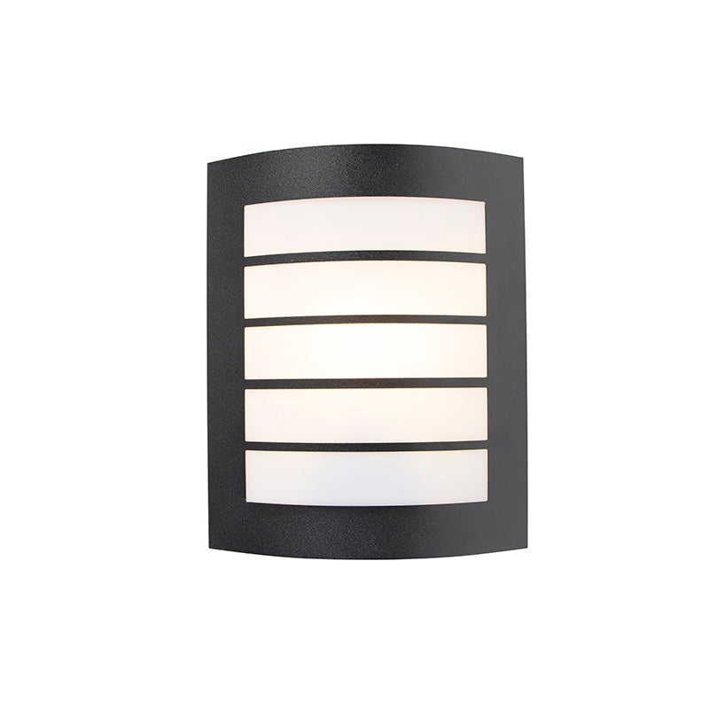 Moderne buitenwandlamp, zwart, IP44 - Miro