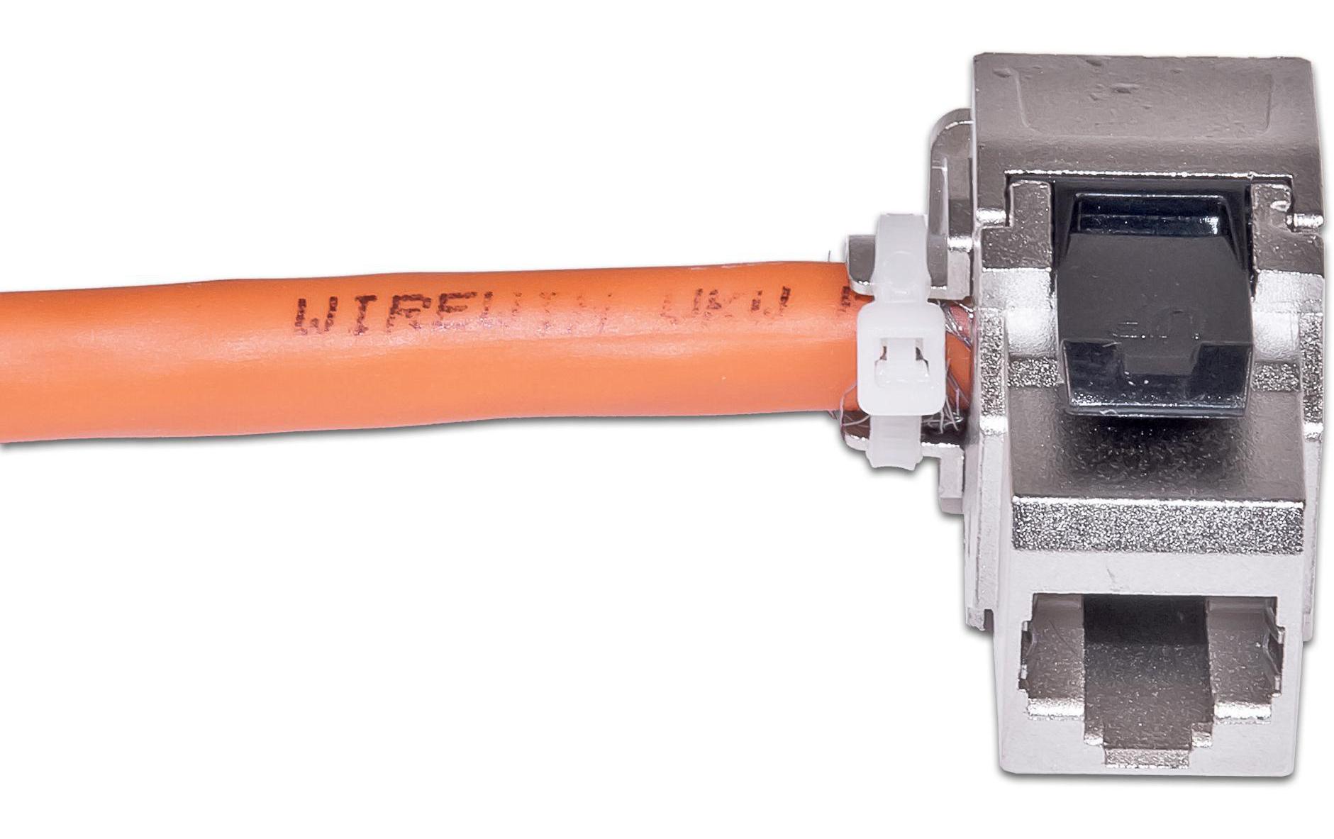 Keystone-Modul Cat.6A, RJ-45, STP 90° gewinkeltKeystone-Modul