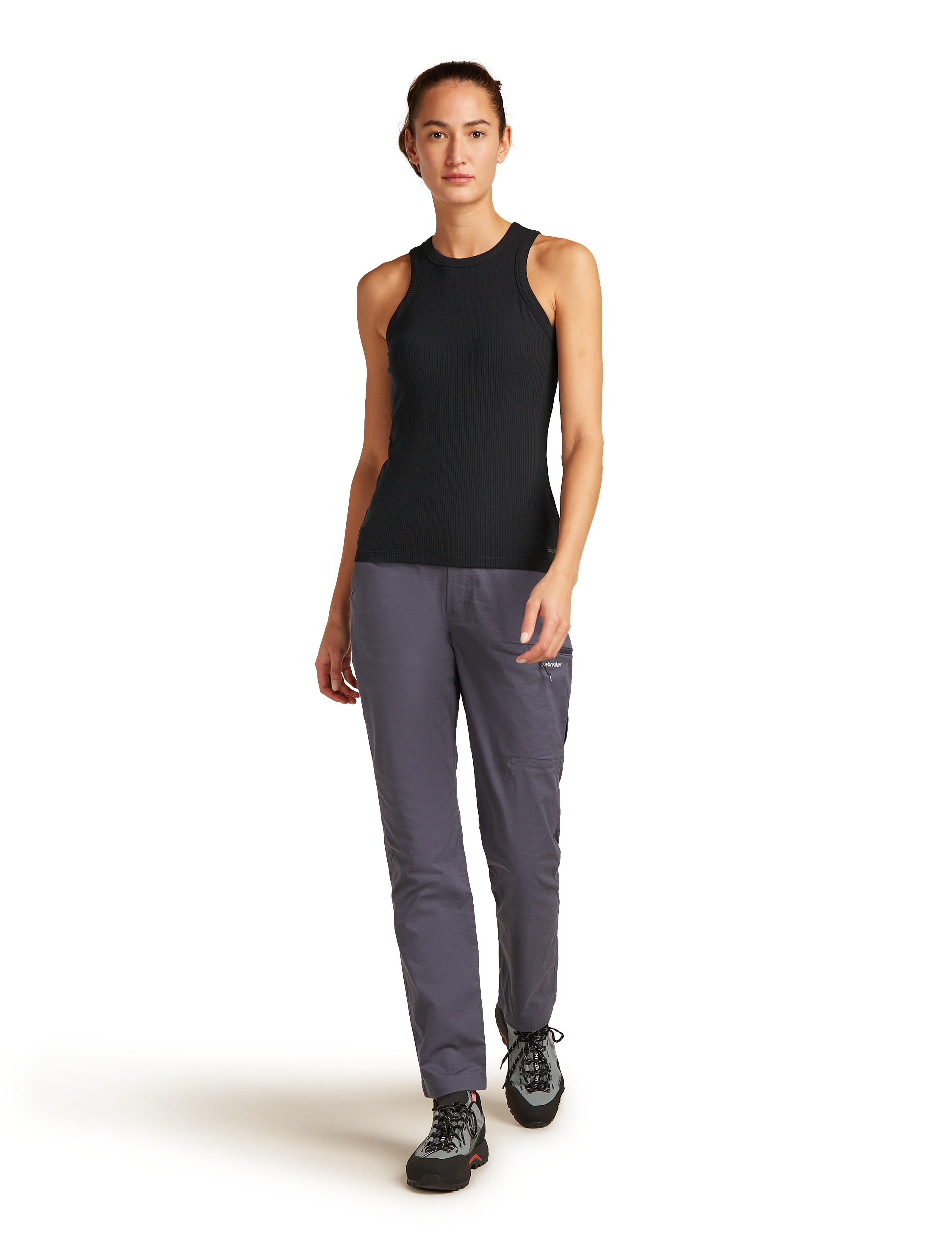W Merino Blend Rib Lotus Tank
