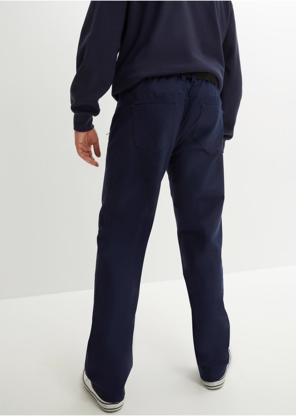 Pantalon fonctionnel étanche en twill extensible avec ceinture, Straight