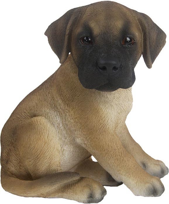 Esschert Design tuinbeeld hond bruin 17 x 15 x 14 cm