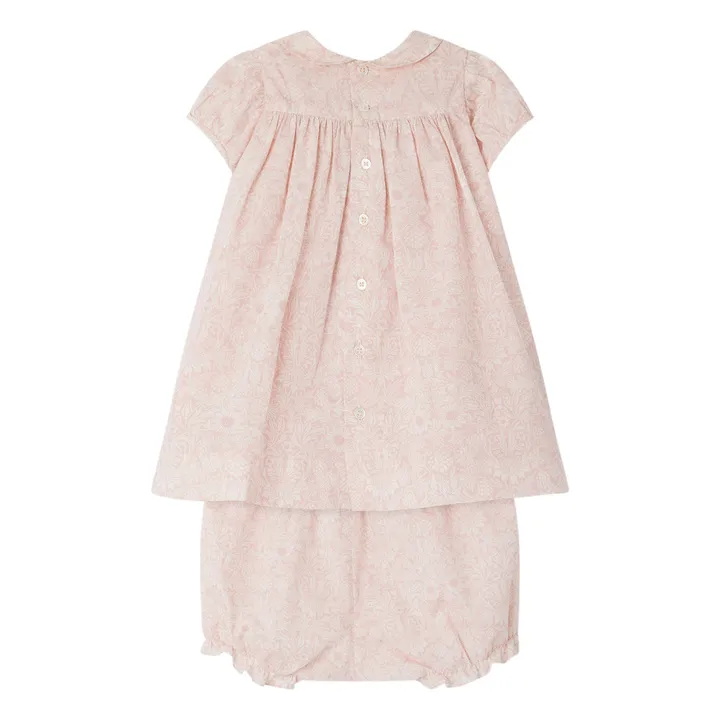 Bonpoint Robe Smockée Liberty Joyeuse | Rose poudré