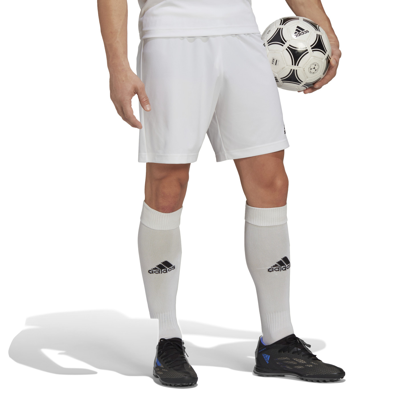 Adidas Entrada 22 Voetbalbroekje Wit Zwart