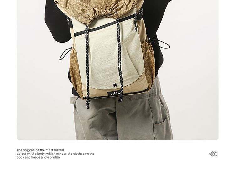 Hikuozy - Nylon rugzak met trekkoordpaneel