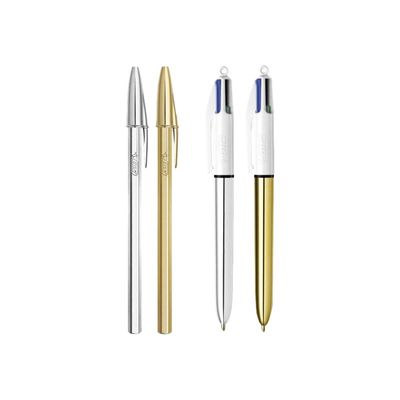 BIC Shine - 4 Stylos à bille - Christmas