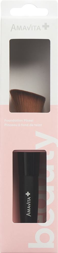 Amavita Beauty Foundation Pinsel schräg rund 100% vegan 1 Stk