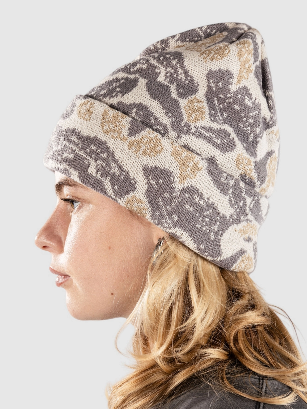 Coal Fjord Beanie grey abstract camo